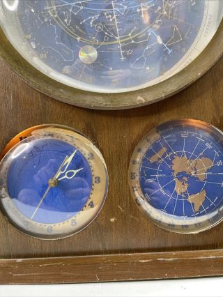 Vintage Edmund Scientific Dr.  Athelstan Spilhaus Space Clock Model 1202 runs 6