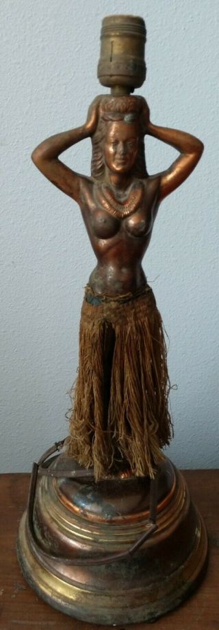 Vintage Hawaii Hula Girl Motion Dancing Lamp Dodge