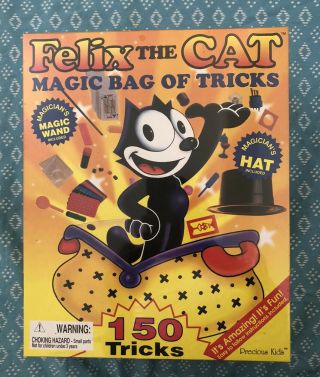 Felix The Cat Magic Bag Of Tricks Magician Kit Vtg &