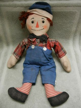 Antique Volland Raggedy Andy Doll,  Intact,  C.  1920