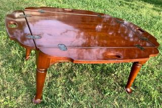 Vintage Cherry Butlers Top Coffee Table Campaign Hooker Furniture Company 2