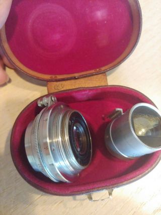 Vintage Canon 28mm f/3.  5 Lens Screw Mount with Finder in Leather Case 5