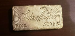10 Oz Silver Bar Silvertowne.  999 Old Pour Cool Lines Vintage Rare