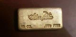 10 Oz Silver Bar Silvertowne.  999 Old Pour Cool Bar Vintage Rare