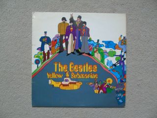 The Beatles Yellow Submarine Uk Apple Lp Red Lines Cover 2nd Press 192