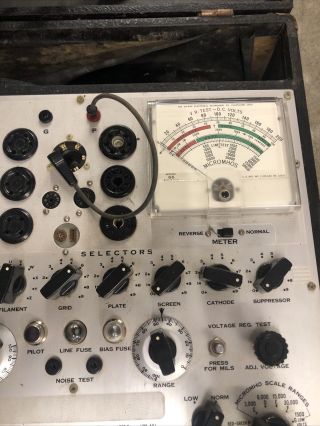 Vintage Hickok model 750 mutual conductance tube tester - 4