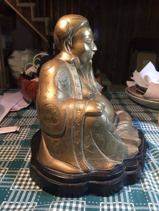Antique or Vintage seated Amida Bronze Buddha 2