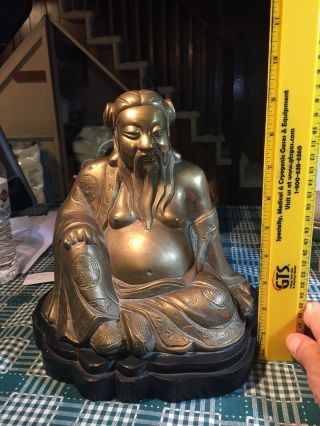 Antique or Vintage seated Amida Bronze Buddha 5
