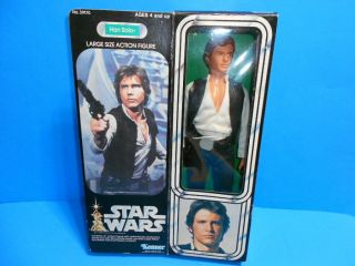 Star Wars Vintage Kenner 1977 Han Solo 12 " Large Action Figure Boxed