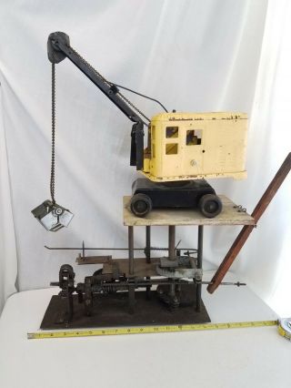 Vintage TONKA PRESSED STEEL CRANE SHOVEL Carnival Game Machine Digger Claw 3