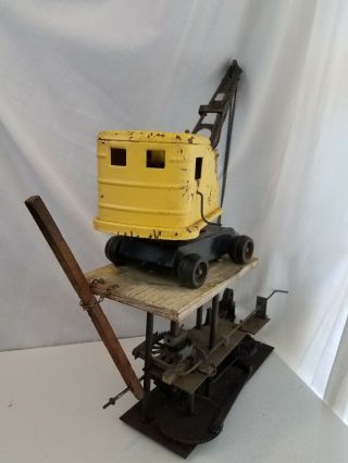 Vintage TONKA PRESSED STEEL CRANE SHOVEL Carnival Game Machine Digger Claw 5