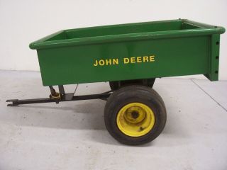 Vintage John Deere Garden Tractor Model 80 Dump Trailer Cart Wagon