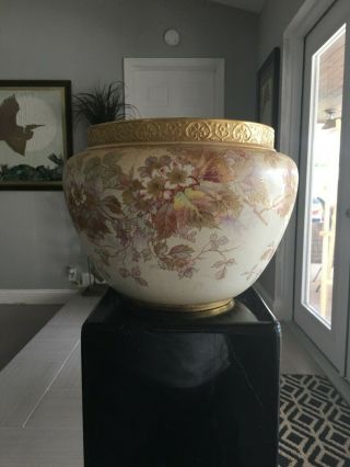 Vintage Royal Bonn Germany Hand Painted Roses Gilt Porcelain Victorian Vase