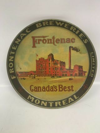 Vintage Frontenac Breweries Tin Sign Beer Serving Tray