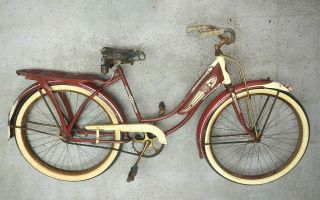 Hartford Vintage Step - Thru Bike With Gas Tank,  Rack And Fenders