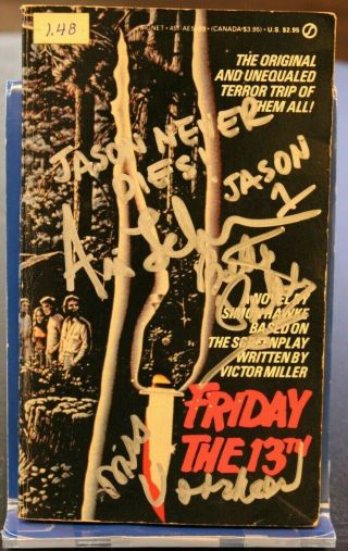 Friday The 13th Vintage Novel Simon Hawke Paperback Signed By Betsy Palmer Jsa