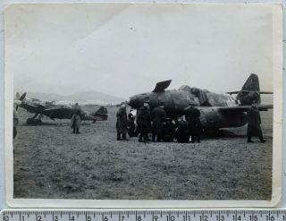 Wwii Captured Messerschmitt Me 262 Luftwaffe German Aircraft Orig Vintage Photo