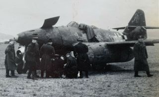 WWII Captured Messerschmitt Me 262 Luftwaffe German Aircraft Orig Vintage Photo 2