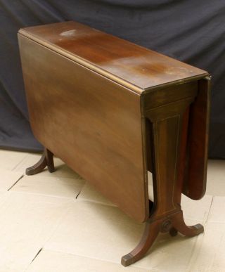 Vintage Antique SOLID Walnut Wood Wooden Drop Leaf Gate Leg Gateleg Dining Table 2