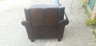 Vintage Brown Leather Club Armchair 4
