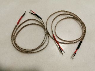 Polk Audio Cobra Speaker Cables,  Litz,  Vintage,  Rare,  Terminated,  By M