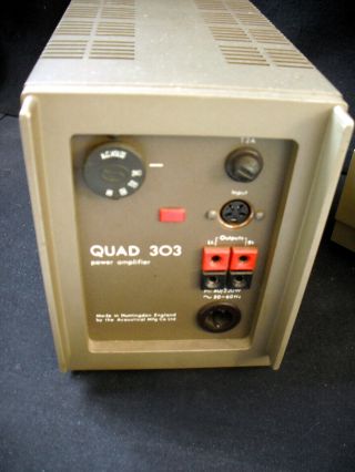 Vintage Quad 303 Power Amplifier,  Quad 33 Pre - amp,  cables • Boxed 2