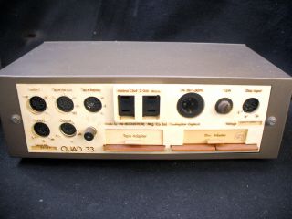 Vintage Quad 303 Power Amplifier,  Quad 33 Pre - amp,  cables • Boxed 4