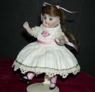 All Bisque - Kestner - 4 1/2 " - Made In Germany - Mold 208 - Cute Clothes