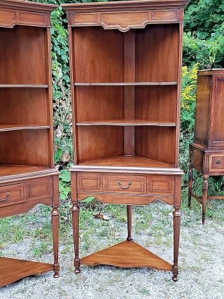 Elegant Vintage corner cupboard cabinet with drawer by Heritage 2 available 4