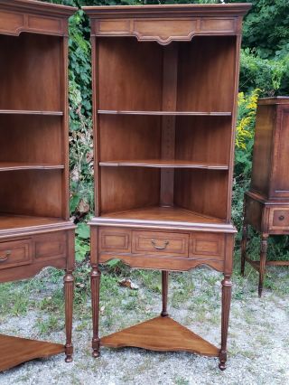 Elegant Vintage corner cupboard cabinet with drawer by Heritage 2 available 5