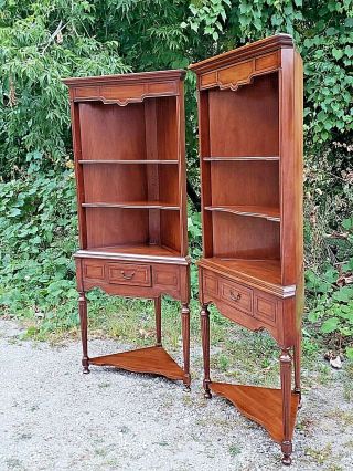 Elegant Vintage corner cupboard cabinet with drawer by Heritage 2 available 6