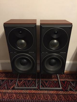 Vintage Bang & Olufsen Beovox S80.  2 Speakers W/ Stands B&o