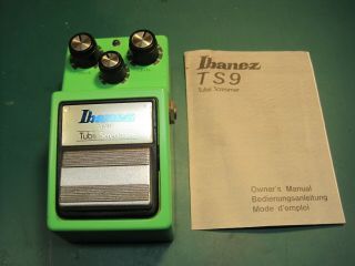 1982 Vintage Ibanez Ts - 9 Tube Screamer Jrc4558d Guitar Pedal - W/ Orig.  Papers