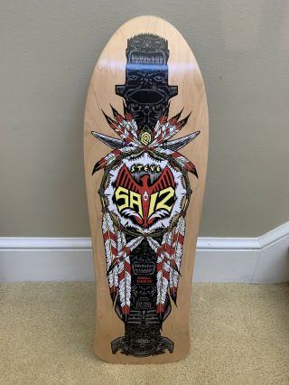 1989 Og Vintage Nos Powell Peralta Saiz Totem Feathers Skateboard Deck Full Size