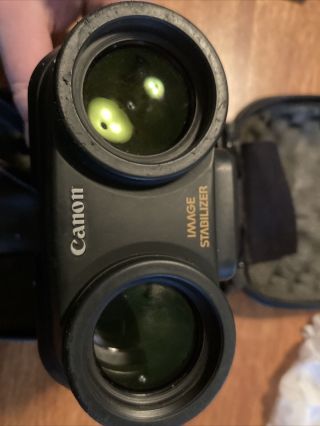 Vintage Canon image stabilizer binoculars 12x36 IS 5.  6 deg.  With Hard Case 5