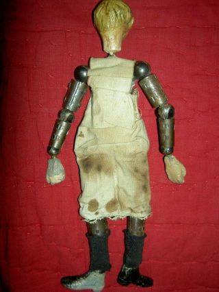 UNUSUAL antique Bucherer,  multi - jointed Swiss SABA,  male doll figure all orig. 5