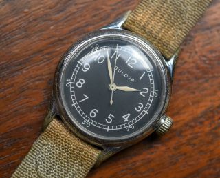 Vintage Bulova A - 11 10ak Hacking Military Issue Ww2 Watch Band