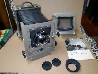 Vintage Ansco Large Format 5x7 Camera With Schneider1:4,  5/210 Copal No.  3 Lense