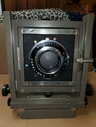 Vintage ANSCO large Format 5X7 Camera with Schneider1:4,  5/210 Copal No.  3 lense 2