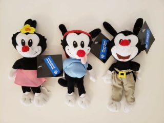 1998 Warner Brothers Store Animaniacs Set Of 3 Bean Bag Plush 10 " Nwt Dolls Toys