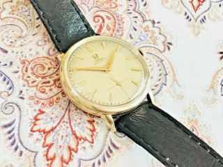 Vintage Men’s Omega 14k Gold Filled.  342 Bumper Automatic Watch.  Signed Crown