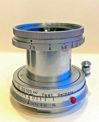 Leica Leitz Elmar 50mm F2.  8 Vintage M Mount Collapsable Lens Shipped From Usa