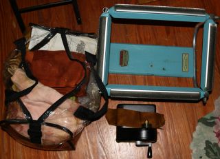 Vintage Puritan Portable Rug Frame Model A Bliss Slitter Material Burlap Base