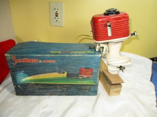 Vintage Fuji 15 Seahorse Outboard Rc Boat Motor W/ Box