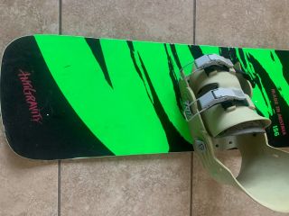 Snowboard Gnu Vintage Anti Gravity Black Green 156 Cm Ready To Go