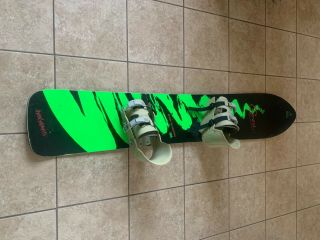 snowboard gnu vintage anti gravity black green 156 cm ready to go 6