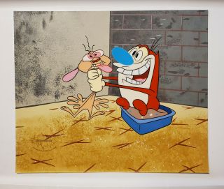 Ren And Stimpy Nickelodeon Sericel Serigraph Cel Cell