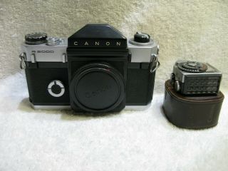 Canon Canonflex R2000 Vintage 35mm Film Slr With Clip On Light Meter