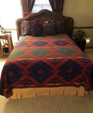 Ralph Lauren Vtg Copper Mountain Southwestern Duvet Comforter Cover Blanket Full