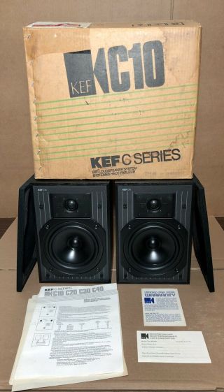 Kef C10 Vintage Loudspeaker Pair,  Paperwork Sp3057 Ls3/5a